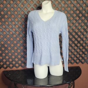 Jones New York V-Neck Light Blue Sweater